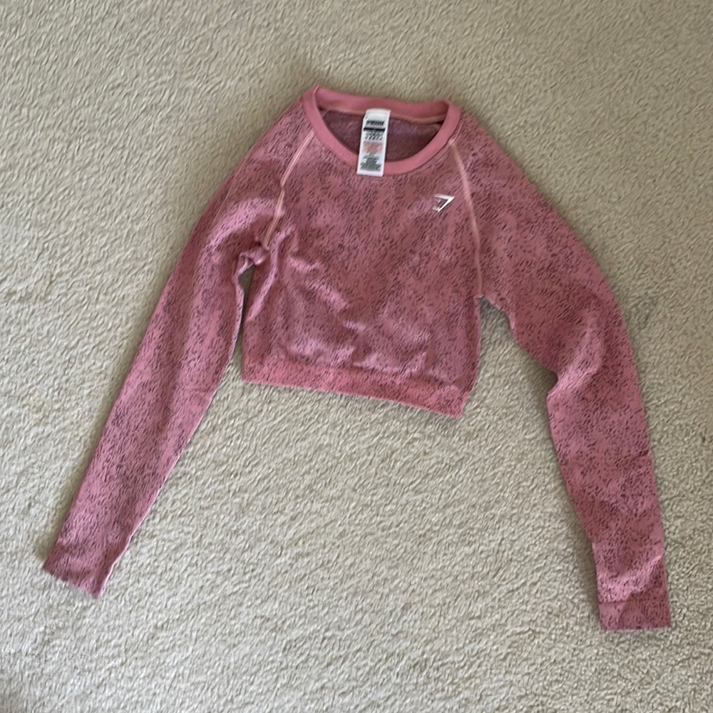 Gymshark Adapt Fleck Seamless Long Sleeve Crop Top